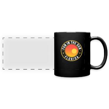 Floride - Mug panoramique uni - noir - Devant
