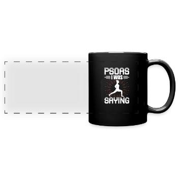 Physiotherapeut - Panorama-Tasse farbig - Schwarz - Vorne