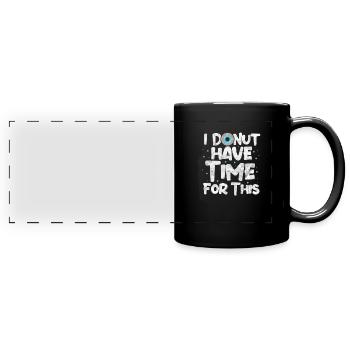 Donut - Panorama-Tasse farbig - Schwarz - Vorne