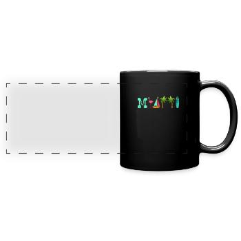 Miami Floride USA Amérique Cadeau de Voyage de Vacances - Mug panoramique uni - noir - Devant