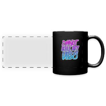 Donut - Panorama-Tasse farbig - Schwarz - Vorne