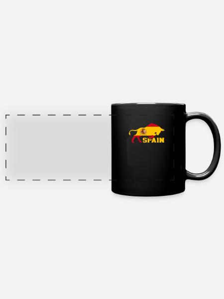 Spanien - Panorama-Tasse farbig - Schwarz