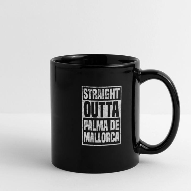 Spanien Spanisch Mallorca Spanier Urlaub Geschenk Panorama-Tasse farbig