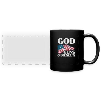 Diesel Amerika - Panorama-Tasse farbig - Schwarz - Vorne