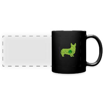 Welsh Corgi Dog Dog Dog Breed Gift - Full Colour Panoramic Mug - black - Front
