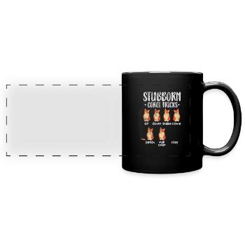 Welsh Corgi Dog Dog Dog Breed Gift - Full Colour Panoramic Mug - black - Front