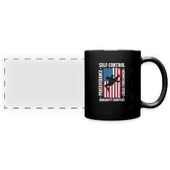 Taekwondo Tae Kwon Do Kampfsport Geschenk - Panorama-Tasse farbig - Schwarz - Vorne