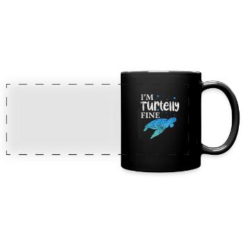 Turtle - Full Colour Panoramic Mug - black - Front