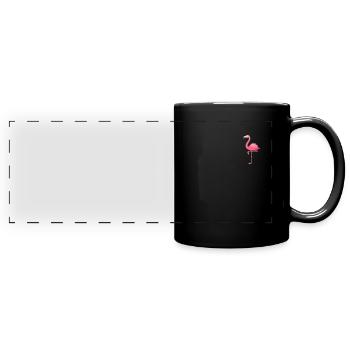 Flamingo Pink Bird Zoo Summer Holiday Gift - Full Colour Panoramic Mug - black - Front