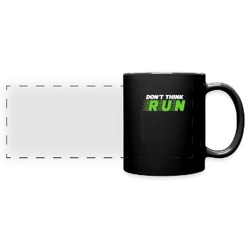 Courir - Mug panoramique uni - noir - Devant