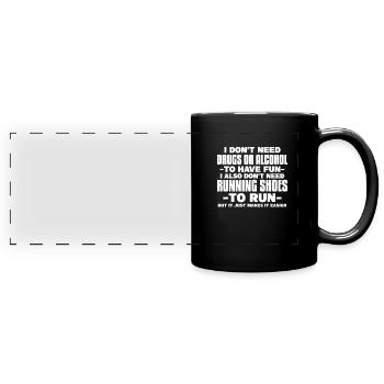 Run - Full Colour Panoramic Mug - black - Front