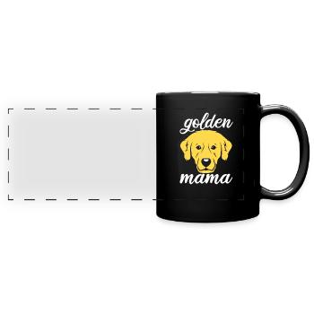Golden Retriever - Panorama-Tasse farbig - Schwarz - Vorne