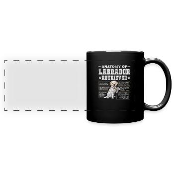 Labrador - Panorama-Tasse farbig - Schwarz - Vorne