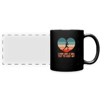 Laufen - Panorama-Tasse farbig - Schwarz - Vorne