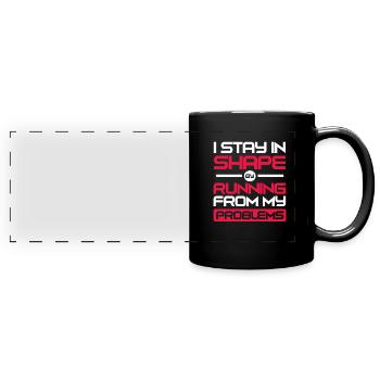 Laufen - Panorama-Tasse farbig - Schwarz - Vorne