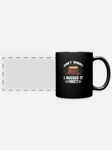 Baumpfleger - Panorama-Tasse farbig - Schwarz