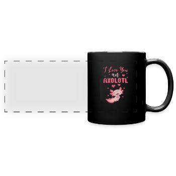 Axolotl Cadeau d’eau pour animaux aquatiques - Mug panoramique uni - noir - Devant