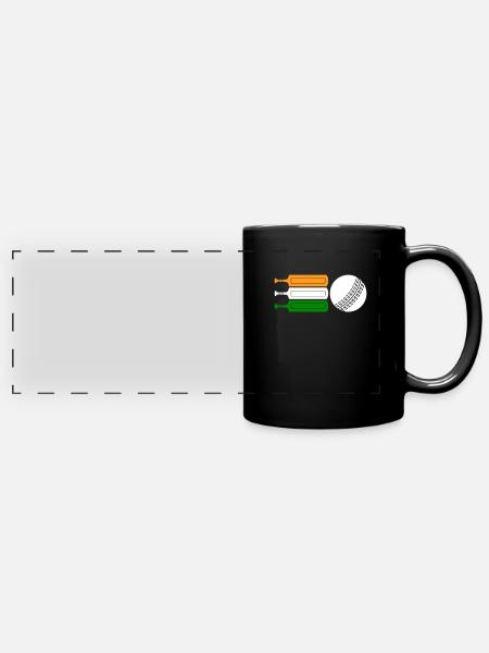 Cricket - Panorama-Tasse farbig - Schwarz