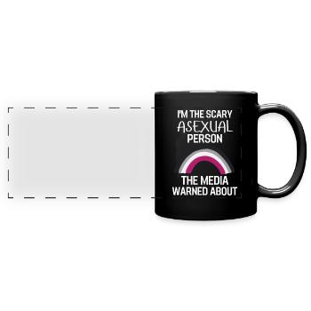 Ace Pride Month Regenbogen LGBTQ Geschenk Asexuell - Panorama-Tasse farbig - Schwarz - Vorne