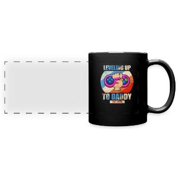 Schwangerschaft - Panorama-Tasse farbig - Schwarz - Vorne
