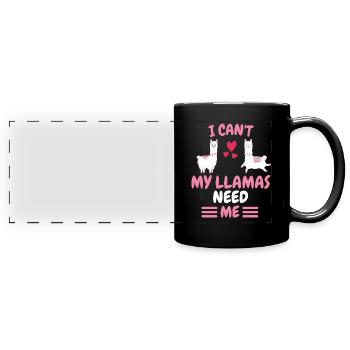 Je ne peux pas Animal Alpaga Cadeau Drôle Lama - Mug panoramique uni - noir - Devant