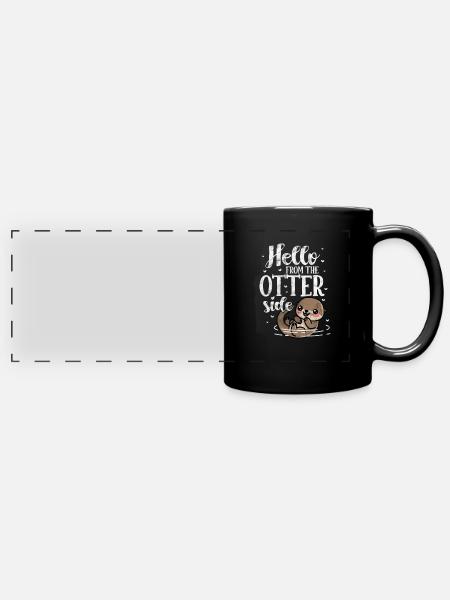 Otter - Panorama-Tasse farbig - Schwarz