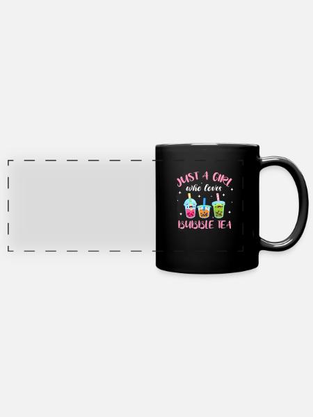 Bubble Tea - Panorama-Tasse farbig - Schwarz