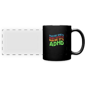 ADHD ADHD Attention Deficit Gift - Full Colour Panoramic Mug - black - Front