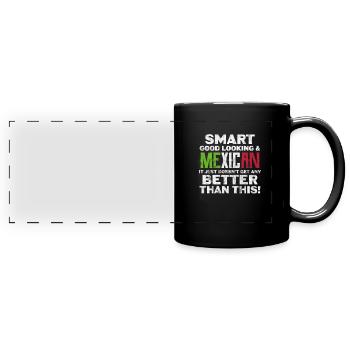 Mexiko - Panorama-Tasse farbig - Schwarz - Vorne