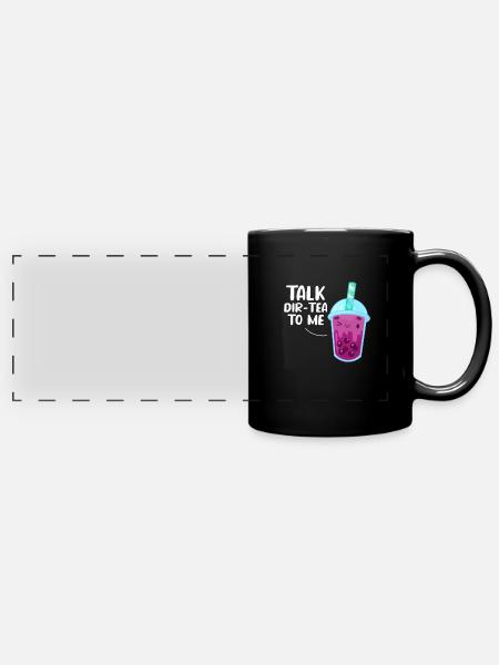 Bubble Tea - Panorama-Tasse farbig - Schwarz