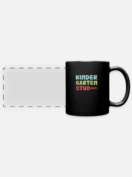 Kindergarten - Panorama-Tasse farbig - Schwarz