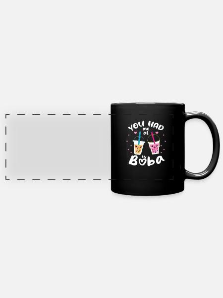 Bubble Tea - Panorama-Tasse farbig - Schwarz