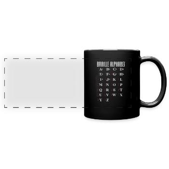 Braille - Full Colour Panoramic Mug - black - Front
