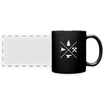 Blacksmith Schiede Anvil Cutler Gift - Full Colour Panoramic Mug - black - Front
