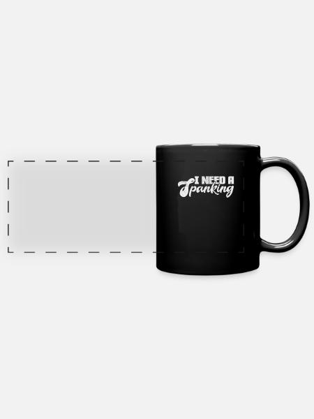 Sadomaso - Panorama-Tasse farbig - Schwarz