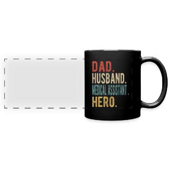 Medizinischer Assistent Vater Ehemann Held - Panorama-Tasse farbig - Schwarz - Vorne