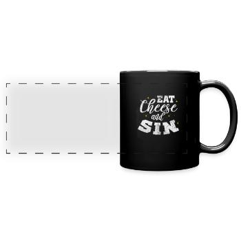 Cheese - Full Colour Panoramic Mug - black - Front
