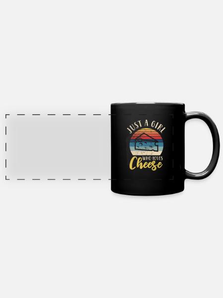 Käse - Panorama-Tasse farbig - Schwarz