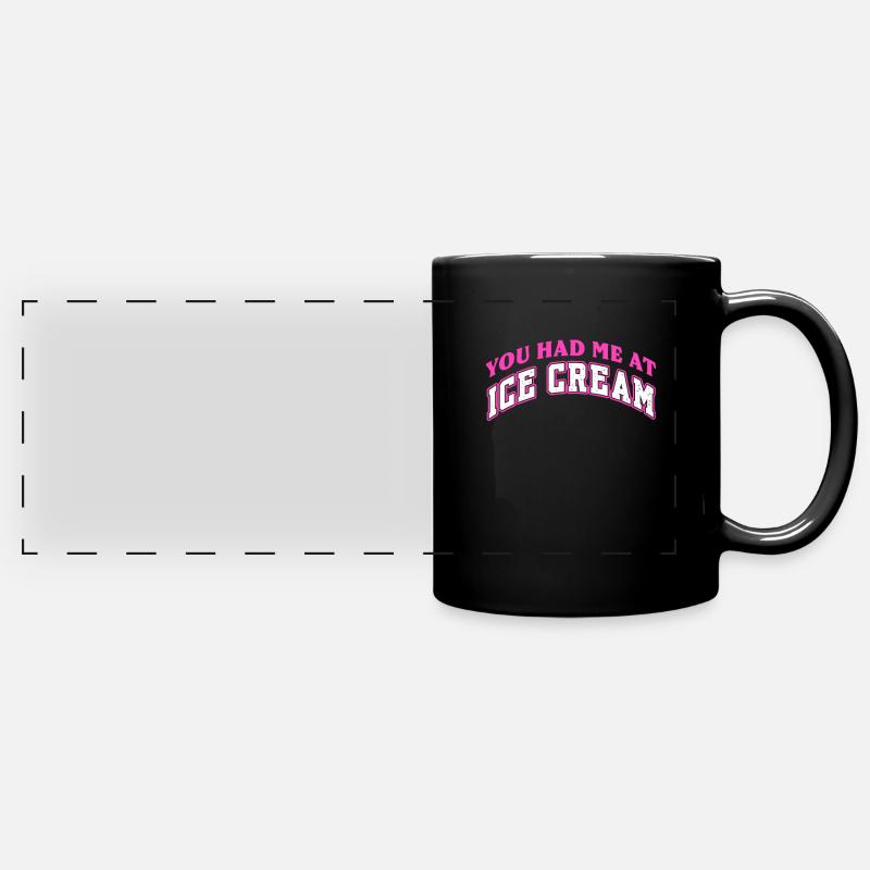 Crème glacée Crème glacée Crème glacée Cadeau d’été - Mug panoramique uni - noir