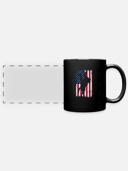Cowboy - Panorama-Tasse farbig - Schwarz