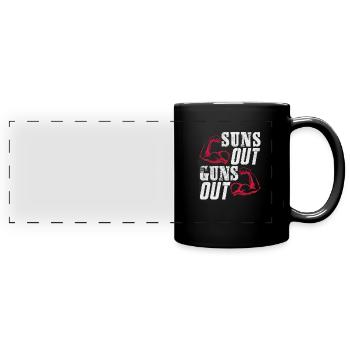 Bodybuilder - Panorama-Tasse farbig - Schwarz - Vorne