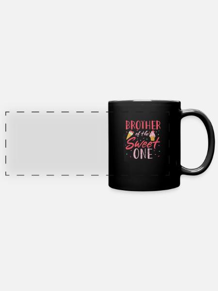 Eiscreme - Panorama-Tasse farbig - Schwarz