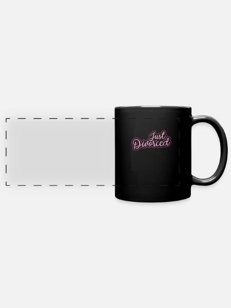 Scheidung - Panorama-Tasse farbig - Schwarz