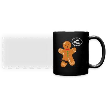 Bäcker - Panorama-Tasse farbig - Schwarz - Vorne