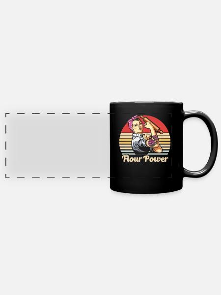 Bäcker Bäckerein Backwaren Backen Geschenk - Panorama-Tasse farbig - Schwarz