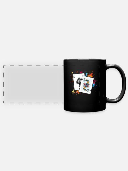 Black Jack - Panorama-Tasse farbig - Schwarz
