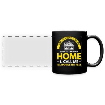 Immobilienmakler - Panorama-Tasse farbig - Schwarz - Vorne