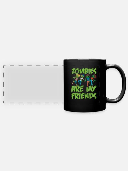 Zombie - Panorama-Tasse farbig - Schwarz