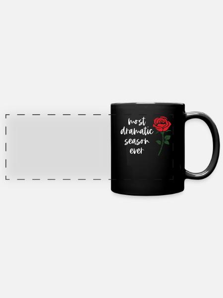 Junggesellin - Panorama-Tasse farbig - Schwarz