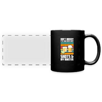 Tequila Sunrise Saufen Party Mexiko Geschenk - Panorama-Tasse farbig - Schwarz - Vorne